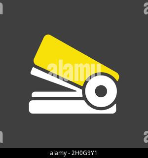 Stapler outline glyph icon. Workspace sign. Graph symbol for your web site design, logo, app, UI. Vector illustration, EPS10. Stock Vector