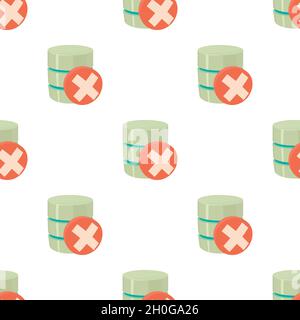 Closed database pattern seamless background texture repeat wallpaper geometric vector Stock Vector