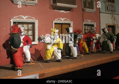 A diorama of a Bolivian carnival in a museum in La Paz Stock Photo