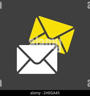 Mail outline glyph icon. Workspace sign. Graph symbol for your web site design, logo, app, UI. Vector illustration, EPS10. Stock Vector