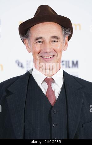Mark Rylance arrives for the world premiere of 'The Phantom of the Open', at the Royal Festival Hall in London during the BFI London Film Festival. Picture date: Tuesday October 12, 2021. Stock Photo