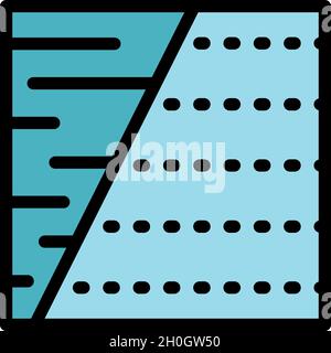 Soundproof foam icon. Outline soundproof foam vector icon color flat isolated Stock Vector