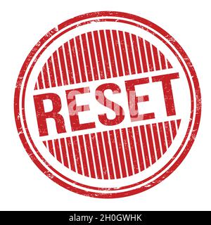 Reset grunge rubber stamp on white background, vector illustration Stock Vector