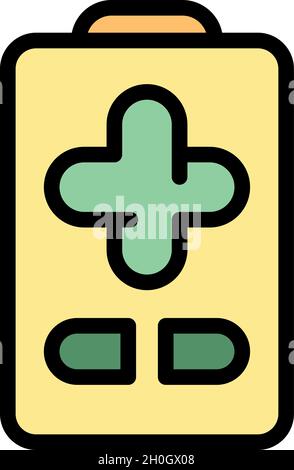 Simple remote control icon. Outline simple remote control vector icon color flat isolated Stock Vector