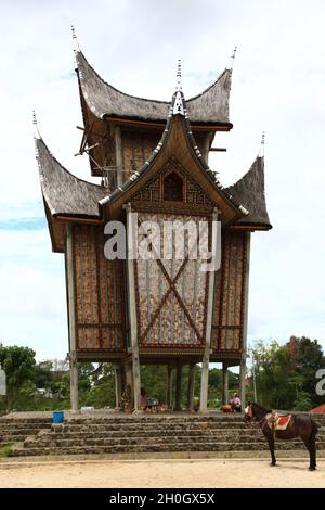 The Pagaruyung Palace located in Tanjung Emas in West Sumatra, Indonesia. Today the palace functions as a museum. Stock Photo