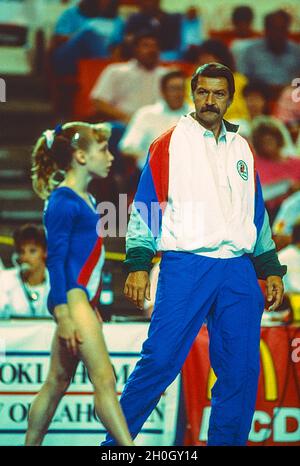 Béla Károlyi, USA Gymnastics Coach At The 1989 US Olympic Festival ...