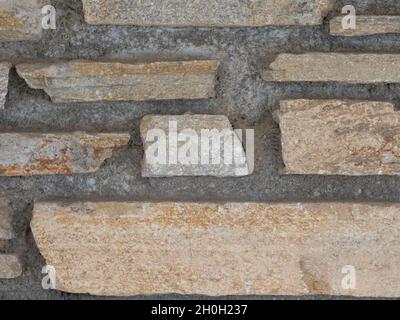rustic wall, decorative stonewall Stock Photo
