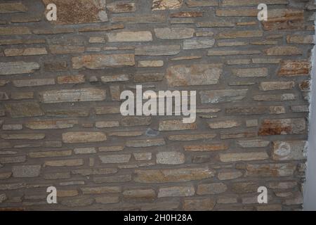 rustic wall, decorative stonewall Stock Photo