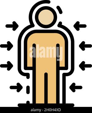 Sound barrier icon. Outline sound barrier vector icon color flat isolated Stock Vector