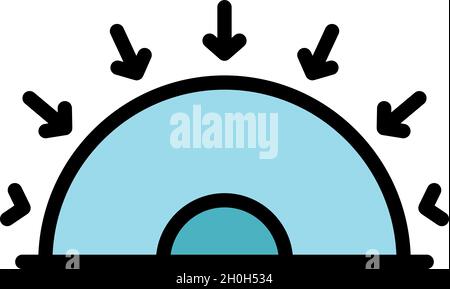 Acoustic soudproof icon. Outline acoustic soudproof vector icon color flat isolated Stock Vector