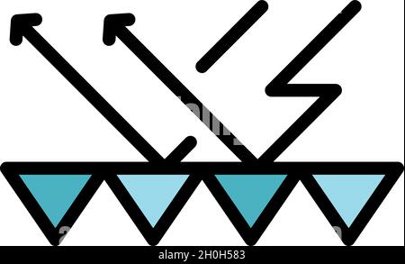 Noise barrier icon. Outline noise barrier vector icon color flat isolated Stock Vector