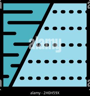 Soundproof foam icon. Outline soundproof foam vector icon color flat isolated Stock Vector