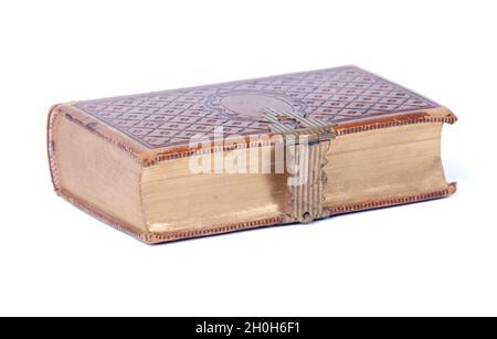 A vintage antique book with clasp Stock Photo