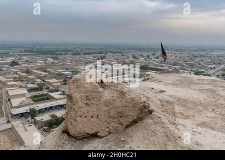 Ruins of old Kandahar, Zorr Shar, founded by Alexander the great, Kandahar, Afghanistan Stock Photo