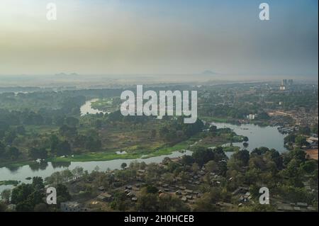 Aerial of the white Nile, Juba, South Sudan Stock Photo