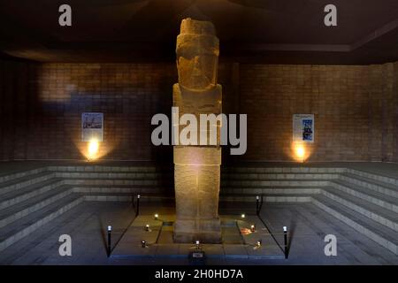 Bennett monolith in the local museum, pre-Inca ruins of Tiwanaku, also Tiahuanaco, Unesco World Heritage Site, La Paz Department, Bolivia Stock Photo