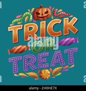 trick treat lettering vector design illustration Stock Vector
