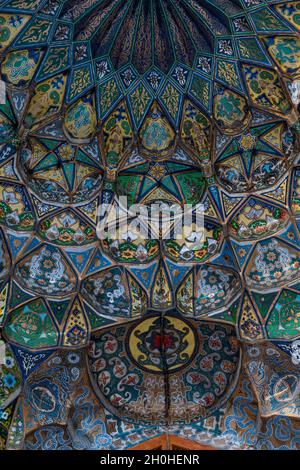 Beautiful artwork in the Ahmad Shah Durrani mausoleum, Kandahar, Afghanistan Stock Photo