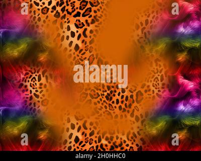 Print,Textile Fabric Print Pattern, Cushion Designs, Dress Pattern Design, Leopard, Camouflage, Zebra, Baroque and Combination Patterns. Stock Photo