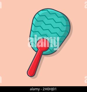 manual hand fan isolated cartoon vector illustration in flat style Stock Vector