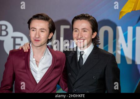 London, UK. 12th Oct, 2021. (L-R) Christian Lees and Jonah Lees attend the World Premiere of 'The Phantom Of The Open' during the 65th BFI (British Film Institute) London Film Festival at The Royal Festival Hall. Credit: SOPA Images Limited/Alamy Live News Stock Photo