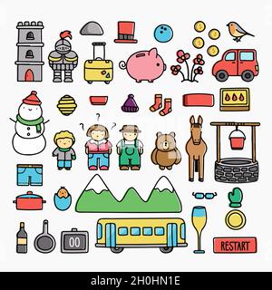 Doodle Drawn Vector Illustration Cartoon Stock Vector