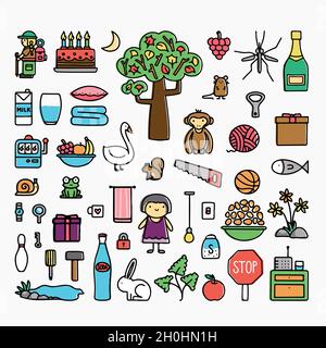 Doodle Vector Illustration Cartoon Clipart Stock Vector