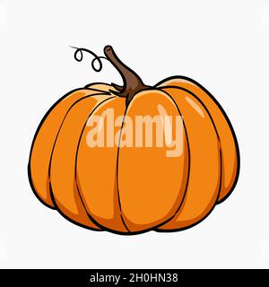 Pumpkin Vector Cartoon Illustration Clipart Stock Vector
