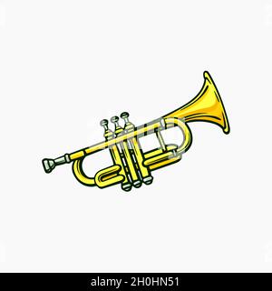 Trumpet Vector Illustration Cartoon Clipart Stock Vector