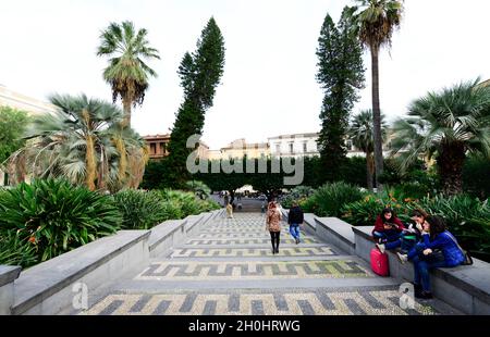 Villa Bellini park on Via Etna in Catania, Italy. Stock Photo