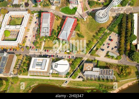 Aerial image of the Nottingham University Jubilee Campus, Nottinghamshire England UK Stock Photo