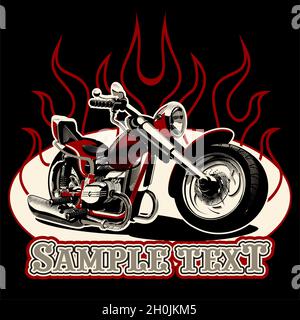 Vector Cartoon Motorbike. Available EPS-8 vector format separated by layers for easy edit Stock Vector