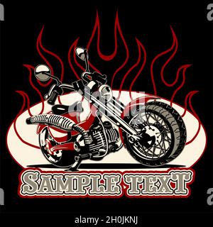 Vector Cartoon Motorbike. Available EPS-8 vector format separated by layers for easy edit Stock Vector