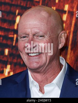 Hollywood, United States. 12th Oct, 2021. HOLLYWOOD, LOS ANGELES, CALIFORNIA, USA - OCTOBER 12: Actor James Jude Courtney arrives at the Costume Party Premiere Of Universal Pictures' 'Halloween Kills' held at the TCL Chinese Theatre IMAX on October 12, 2021 in Hollywood, Los Angeles, California, United States. (Photo by Xavier Collin/Image Press Agency/Sipa USA) Credit: Sipa USA/Alamy Live News Stock Photo