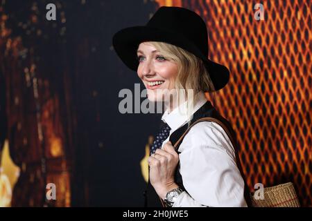 Hollywood, United States. 12th Oct, 2021. HOLLYWOOD, LOS ANGELES, CALIFORNIA, USA - OCTOBER 12: Actress Judy Greer arrives at the Costume Party Premiere Of Universal Pictures' 'Halloween Kills' held at the TCL Chinese Theatre IMAX on October 12, 2021 in Hollywood, Los Angeles, California, United States. (Photo by Xavier Collin/Image Press Agency/Sipa USA) Credit: Sipa USA/Alamy Live News Stock Photo