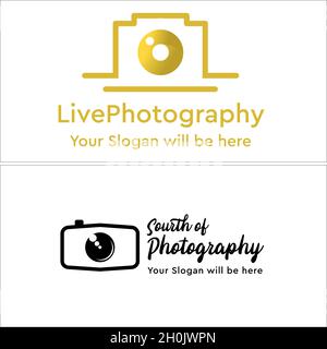 Modern Photography business studio camera logo design Stock Vector