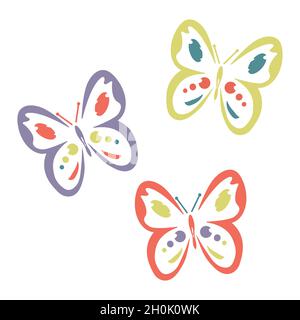 Colorful butterfly shape pattern vector stock illustration Stock Vector