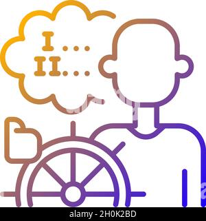 Self management gradient linear vector icon Stock Vector