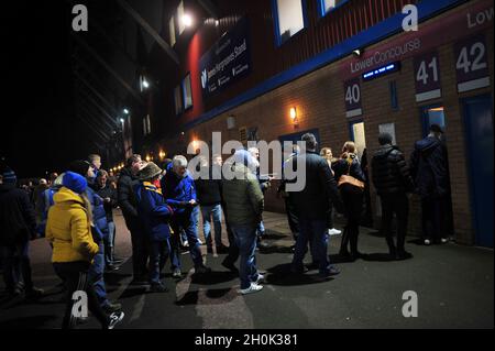 Fans arrive prior to kick-off Stock Photo