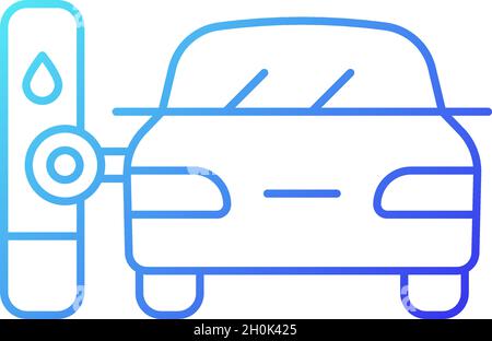Robotic gas pump gradient linear vector icon Stock Vector