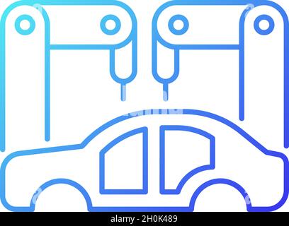 Body-in-white manufacturing gradient linear vector icon Stock Vector