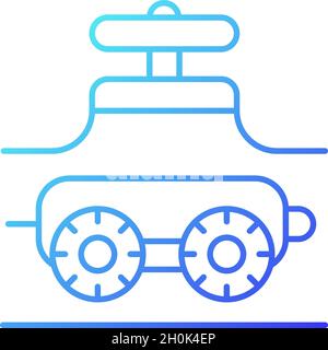 Pipe-inspecting robots gradient linear vector icon Stock Vector
