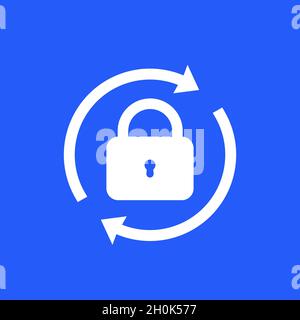 password reset icon for apps and web Stock Vector