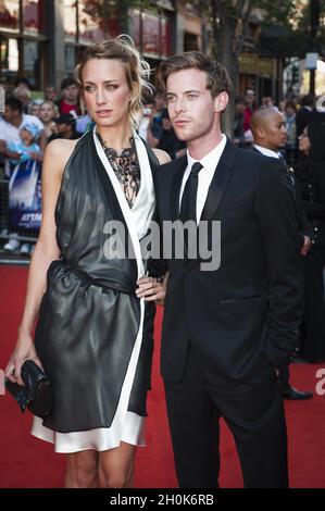 Luke Treadaway and girlfriend attend the UK Premiere of 'Attack The Block' at Vue West End, Leicester Square, London, 4th May 2011 Stock Photo