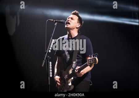 Mark Hopper Of Blink 182 Performs On Stage At The O2 Arena, London 