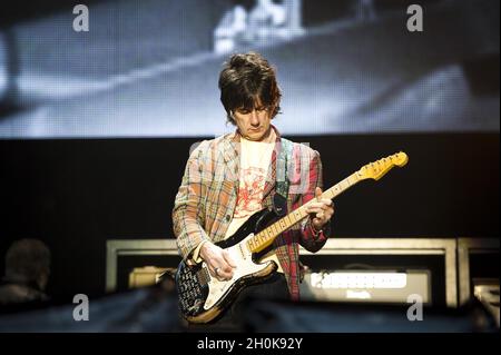 John Squire of The Stone Roses performs on stage at Heaton Park,  ***EDITORIAL USE ONLY STRICTLY NO MERCHANDISING*** Stock Photo