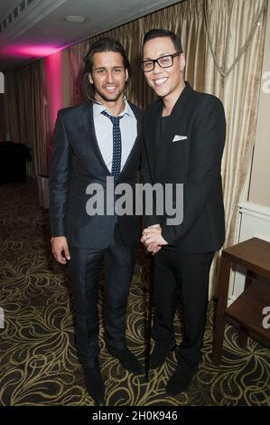 Ollie Locke and Gok Wan at the Dine With Pride Gala, London Stock Photo