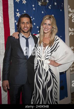 Ollie Locke and Cheska Hull at the Dine With Pride Gala, London Stock Photo