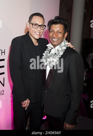 Gok Wan and Sharan Abeysundara (Pride) at the Dine With Pride Gala, London Stock Photo