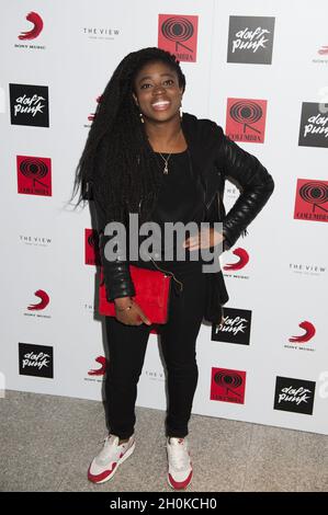Clara Amfo attending a listening party for Daft Punk's new album 'Random Access Memories' at The View in The Shard in Central London. Stock Photo